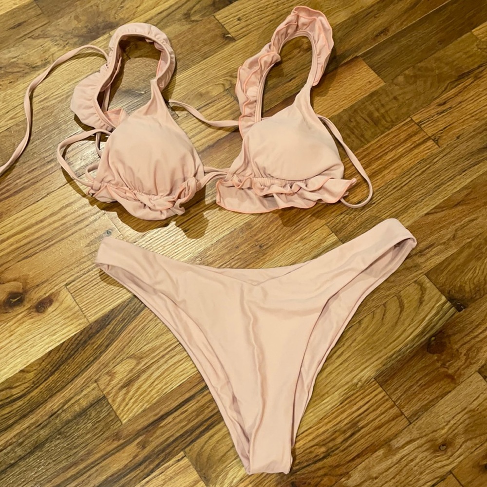 Light Pink Ruffle Bikini